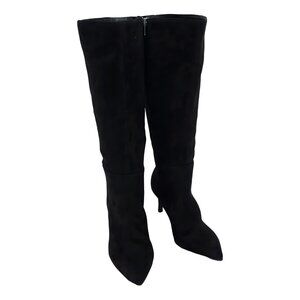 Marc Fisher Glint Tall Pointed Toe Wide-Calf Kitten Heel Boots US 8M